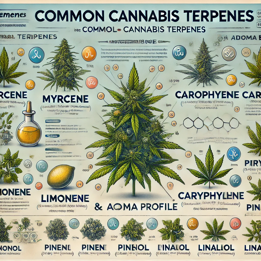 Infographic of Common Cannabis Terpenes